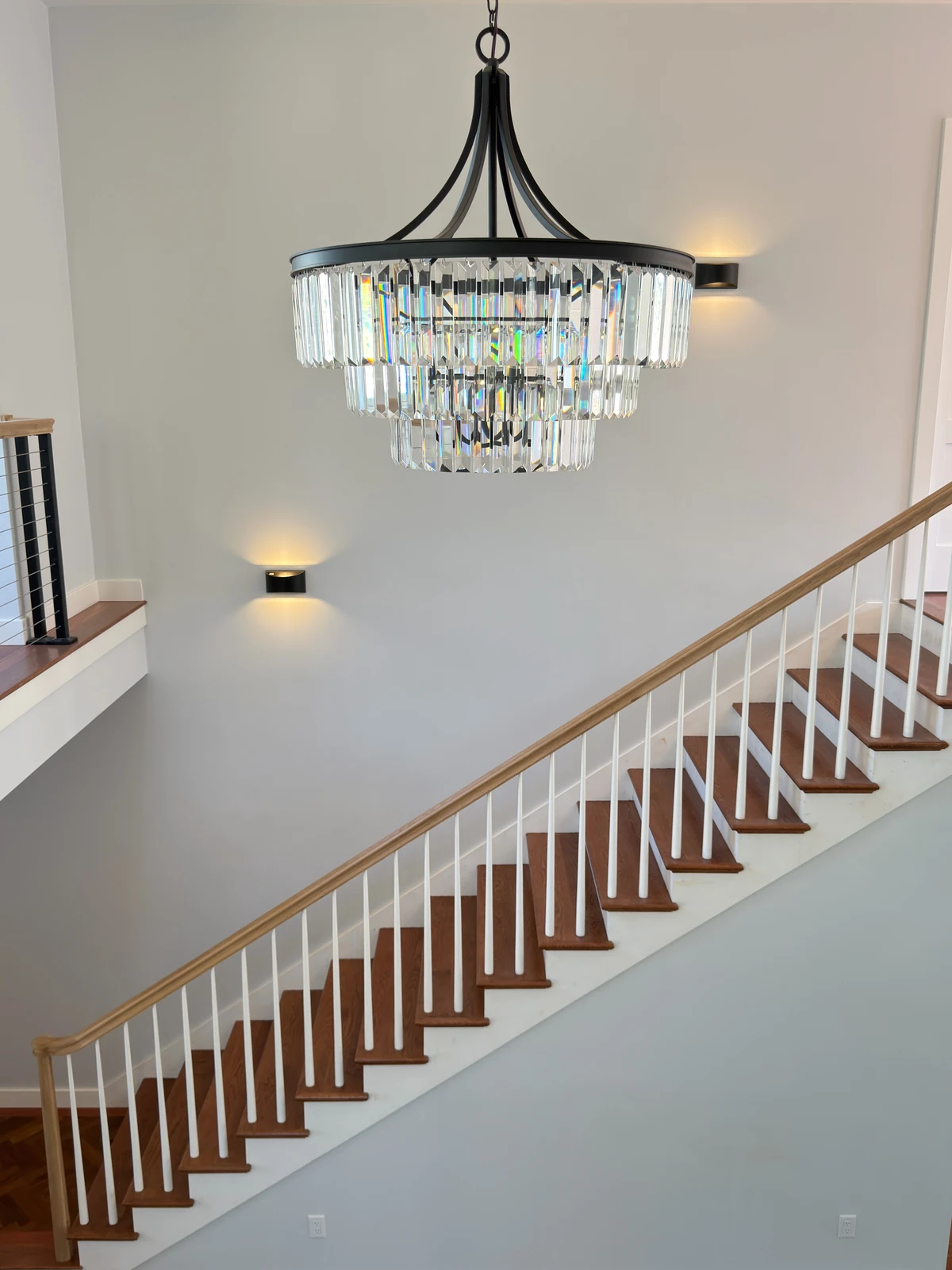 Stair rebuild with painted balusters