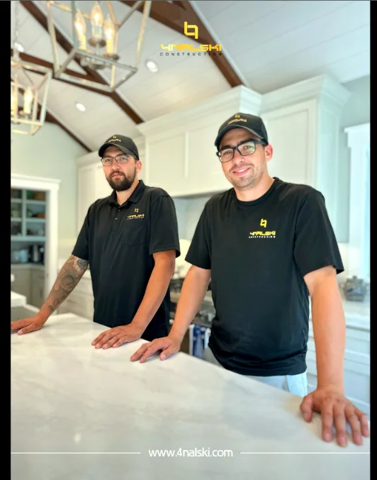Sergio and Gabriel Fornalski at a job site on Cape Cod